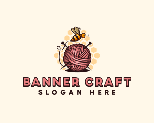 Honey Bee Yarn Ball Tailoring logo design