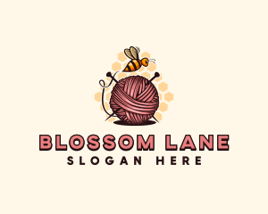 Honey Bee Yarn Ball Tailoring logo design