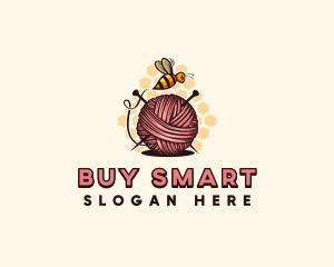 Honey Bee Yarn Ball Tailoring logo design