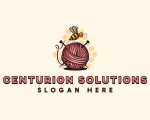 Honey Bee Yarn Ball Tailoring logo design