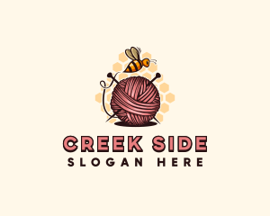 Honey Bee Yarn Ball Tailoring logo design