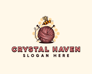 Honey Bee Yarn Ball Tailoring logo design