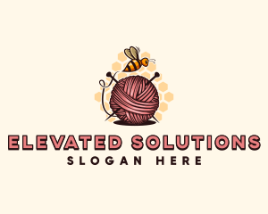 Honey Bee Yarn Ball Tailoring logo design