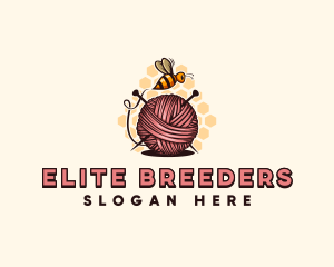 Honey Bee Yarn Ball Tailoring logo design