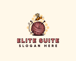 Honey Bee Yarn Ball Tailoring logo design