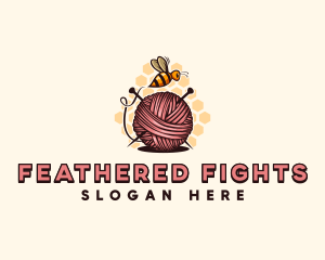 Honey Bee Yarn Ball Tailoring logo design