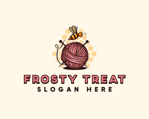 Honey Bee Yarn Ball Tailoring logo design