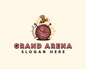 Honey Bee Yarn Ball Tailoring logo design