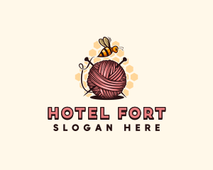 Honey Bee Yarn Ball Tailoring logo design