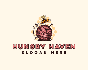 Honey Bee Yarn Ball Tailoring logo design