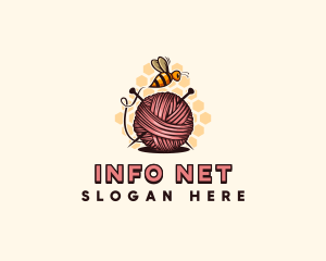 Honey Bee Yarn Ball Tailoring logo design