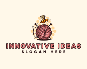 Honey Bee Yarn Ball Tailoring logo design