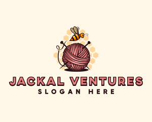 Honey Bee Yarn Ball Tailoring logo design