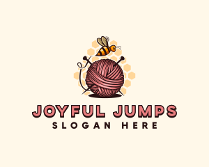 Honey Bee Yarn Ball Tailoring logo design