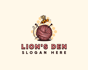 Honey Bee Yarn Ball Tailoring logo design