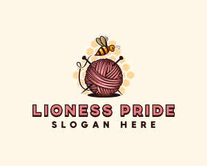 Honey Bee Yarn Ball Tailoring logo design