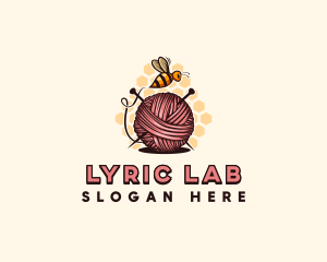 Honey Bee Yarn Ball Tailoring logo design