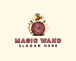 Honey Bee Yarn Ball Tailoring logo design