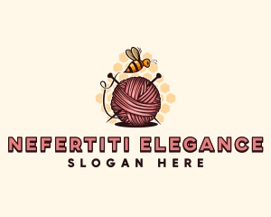 Honey Bee Yarn Ball Tailoring logo design