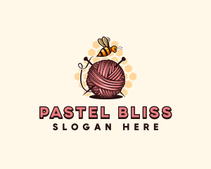 Honey Bee Yarn Ball Tailoring logo design