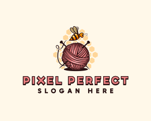 Honey Bee Yarn Ball Tailoring logo design