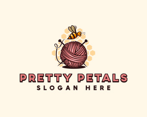 Honey Bee Yarn Ball Tailoring logo design