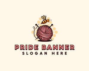 Honey Bee Yarn Ball Tailoring logo design