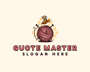 Honey Bee Yarn Ball Tailoring logo design