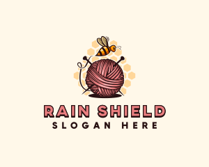 Honey Bee Yarn Ball Tailoring logo design