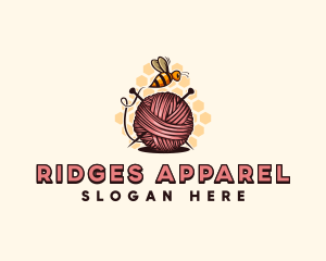 Honey Bee Yarn Ball Tailoring logo design