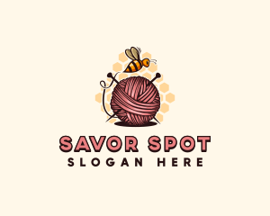 Honey Bee Yarn Ball Tailoring logo design