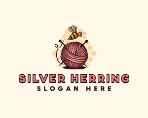 Honey Bee Yarn Ball Tailoring logo design