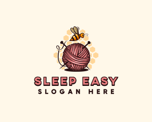 Honey Bee Yarn Ball Tailoring logo design