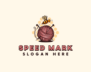 Honey Bee Yarn Ball Tailoring logo design