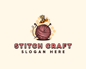 Tailoring - Honey Bee Yarn Ball Tailoring logo design