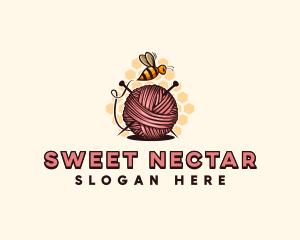 Honey Bee Yarn Ball Tailoring logo design