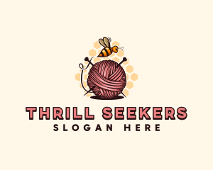 Honey Bee Yarn Ball Tailoring logo design