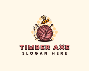 Honey Bee Yarn Ball Tailoring logo design