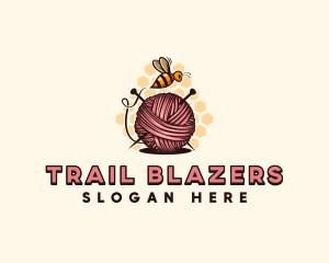 Honey Bee Yarn Ball Tailoring logo design