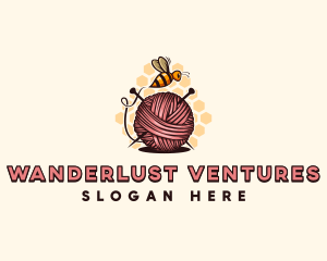 Honey Bee Yarn Ball Tailoring logo design