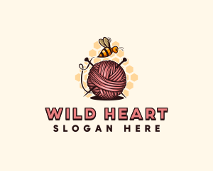 Honey Bee Yarn Ball Tailoring logo design