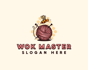 Honey Bee Yarn Ball Tailoring logo design