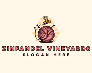 Honey Bee Yarn Ball Tailoring logo design