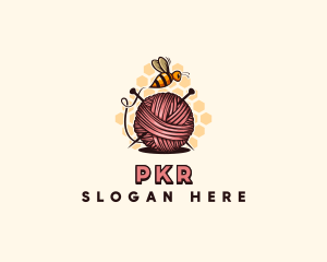 Honey Bee Yarn Ball Tailoring logo design