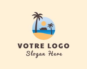 Tropical Beach Sand Logo