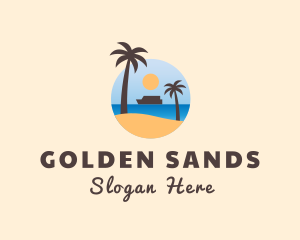 Sand - Tropical Beach Sand logo design