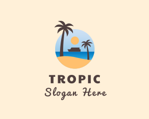 Tropical Beach Sand logo design