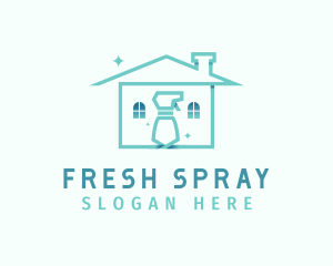 Housekeeper Spray Bottle logo design