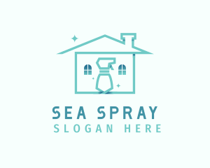 Housekeeper Spray Bottle logo design