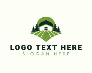 Lawn - House Landscaping Realty logo design